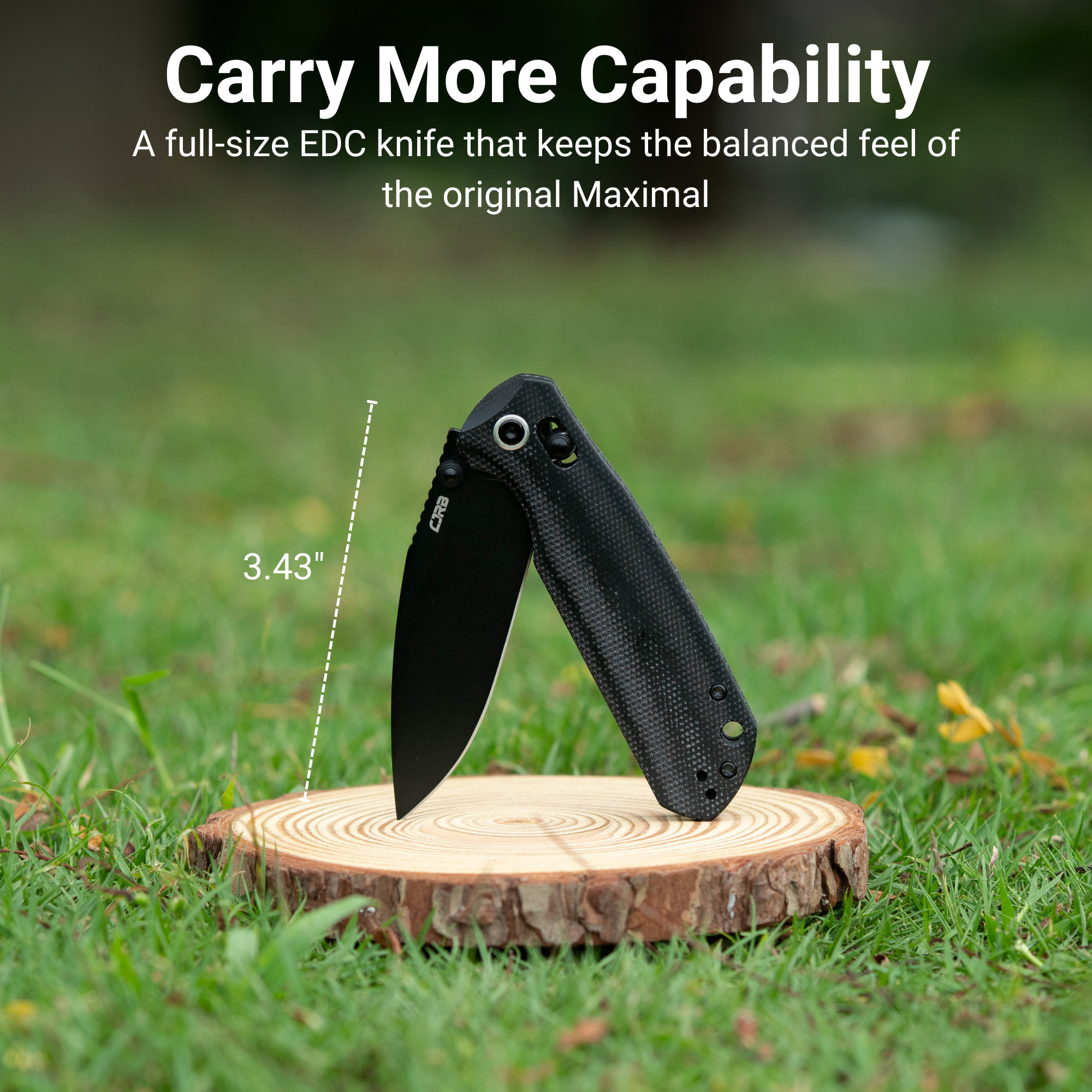 CJRB Mega Maximal J1954L-BBK folding knife side view