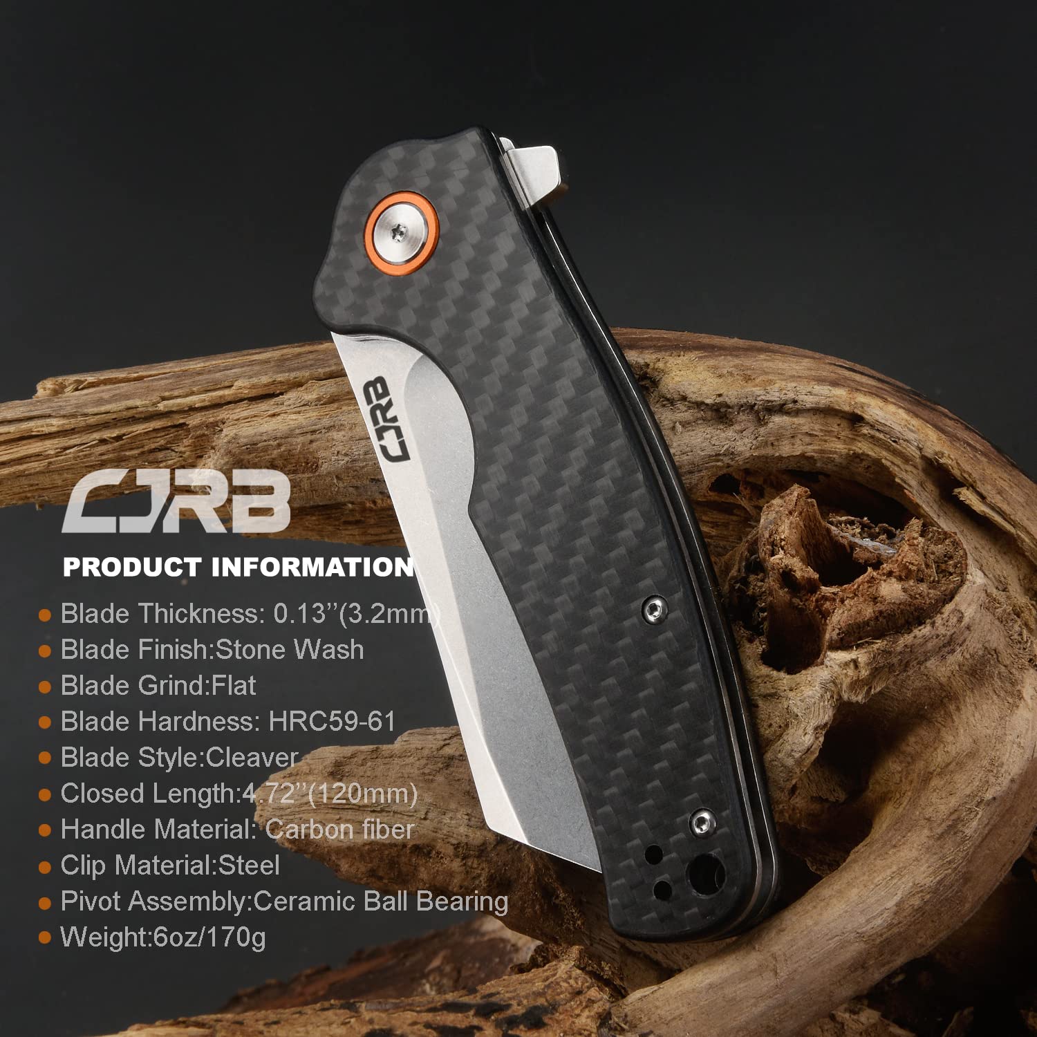 CJRB Crag J1904 knife detail