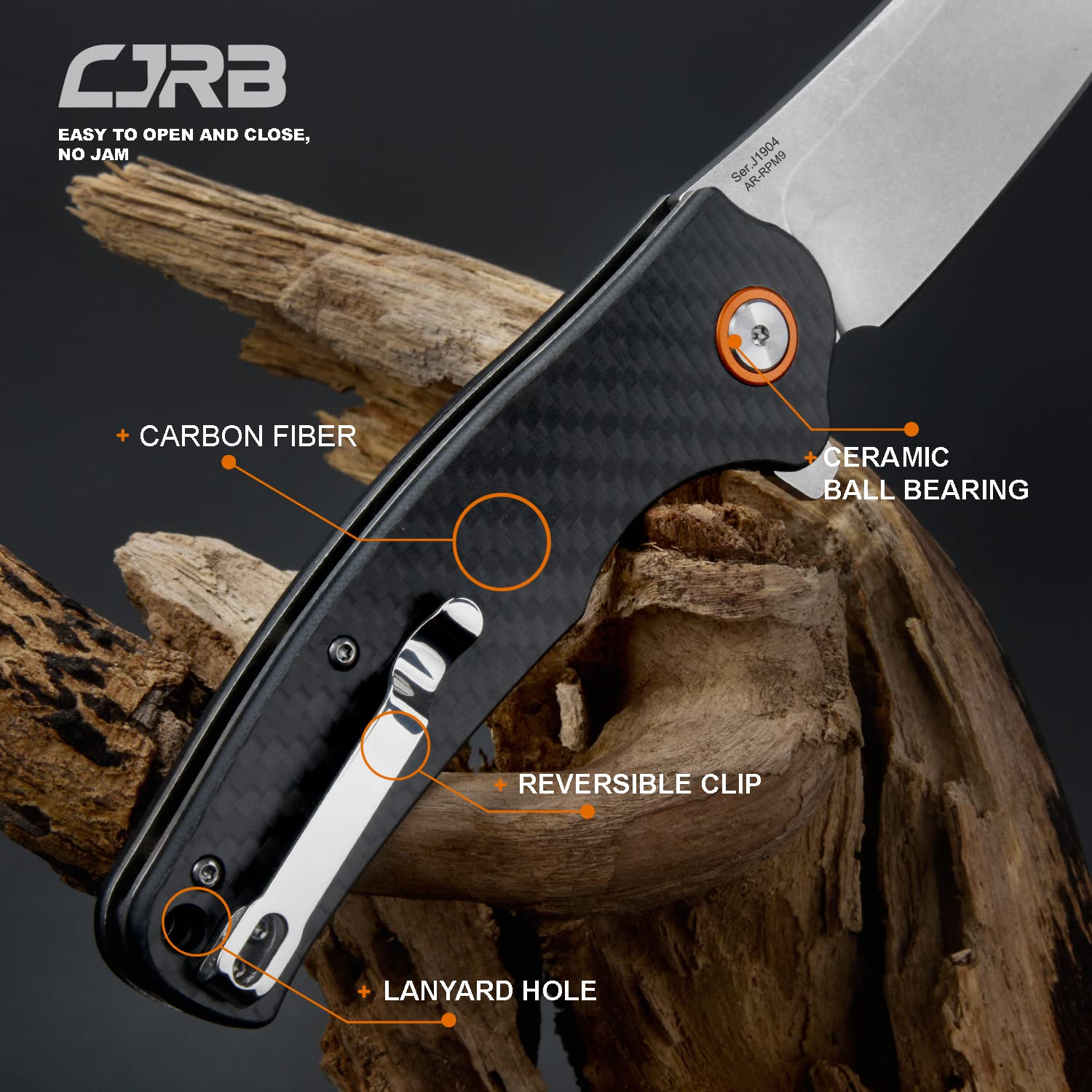 CJRB Crag J1904 handle close-up