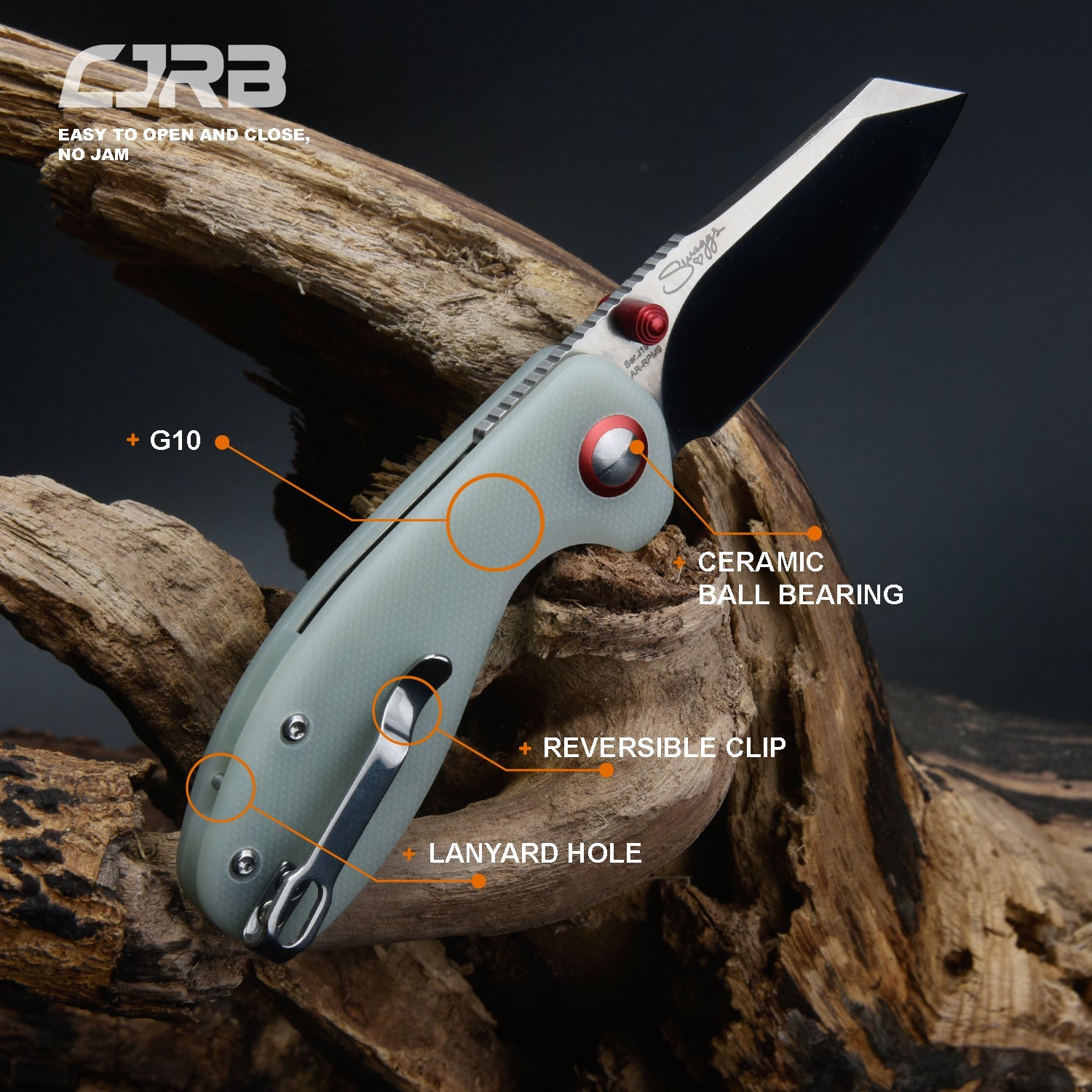 CJRB Maileah J1918-NTG handle close-up