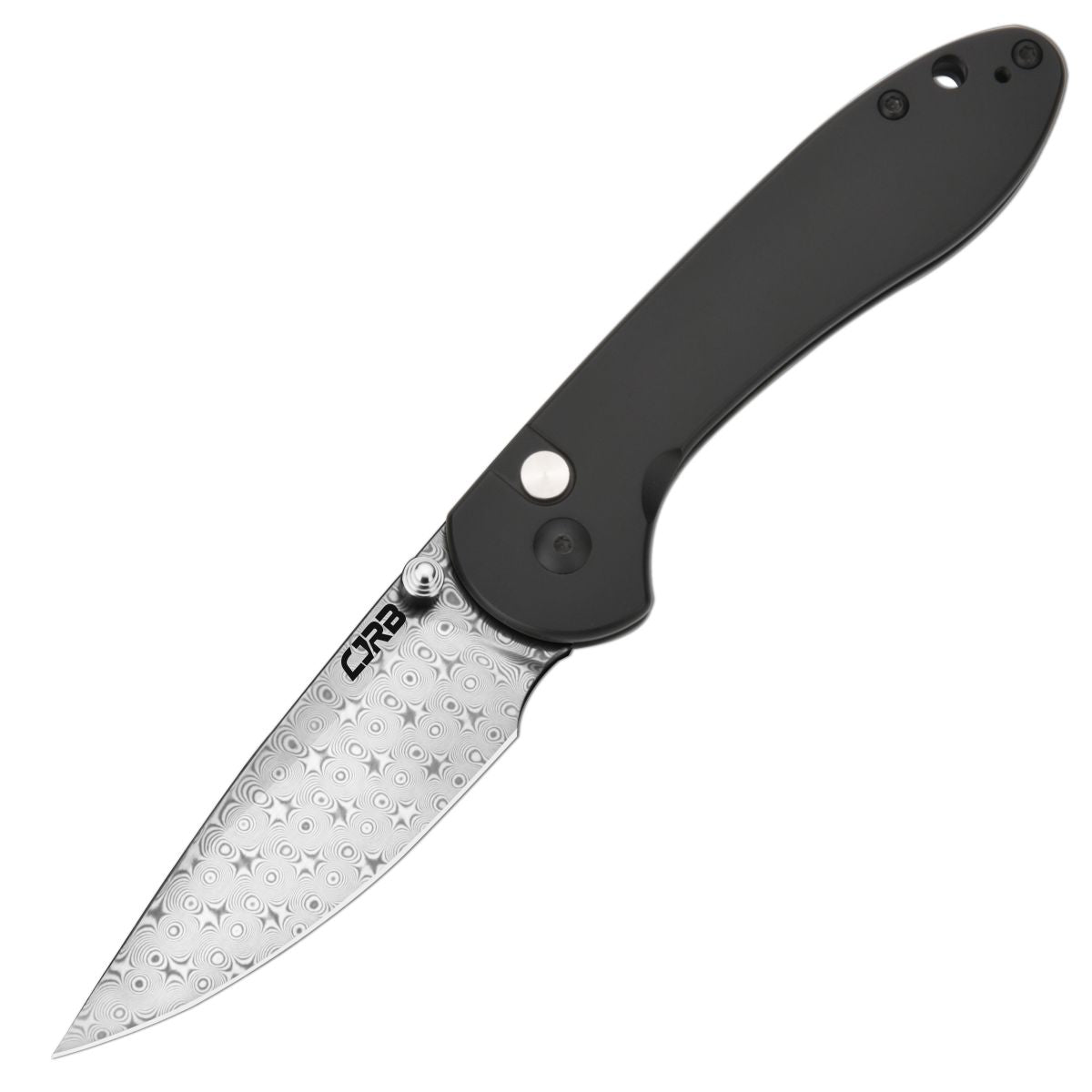 CJRB Feldspar J1912 folding knife with Damascus blade