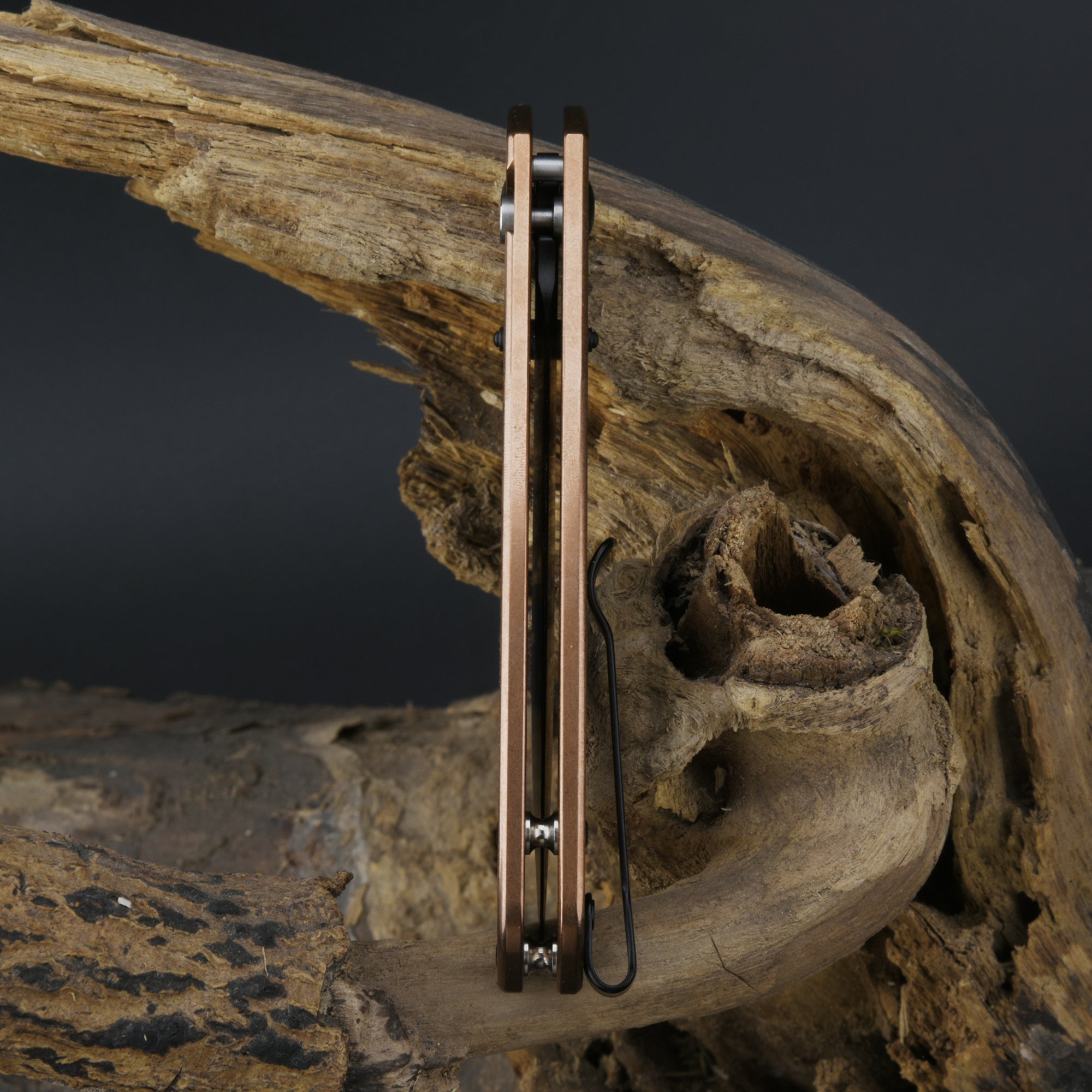 CJRB Pyrite J1925 Copper steel handle detail