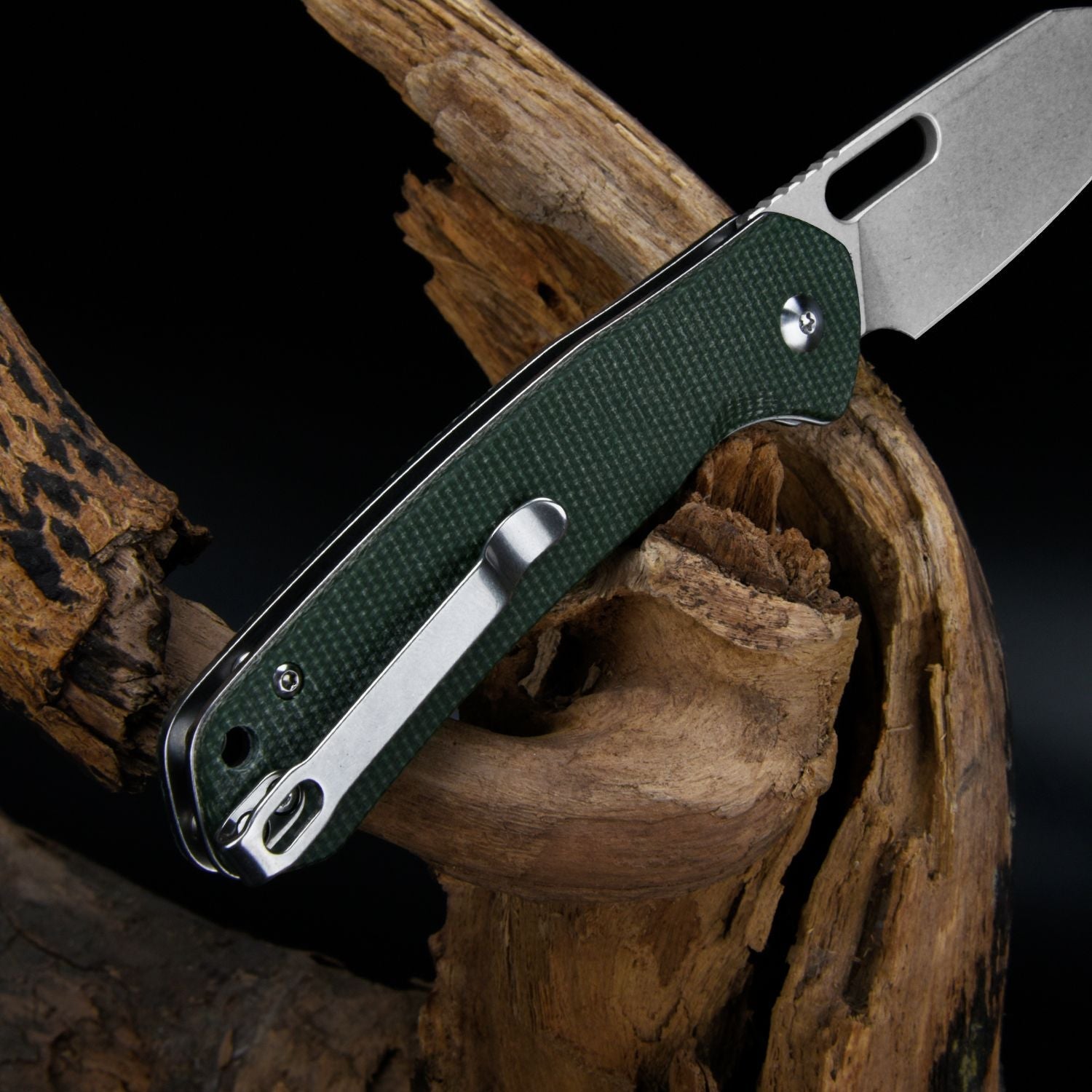 CJRB Pyrite Alt Wharncliffe J1925A-MGN knife detail
