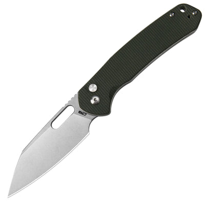 CJRB Pyrite Alt Wharncliffe J1925A-MGN folding knife with AR-RPM9 stone wash blade