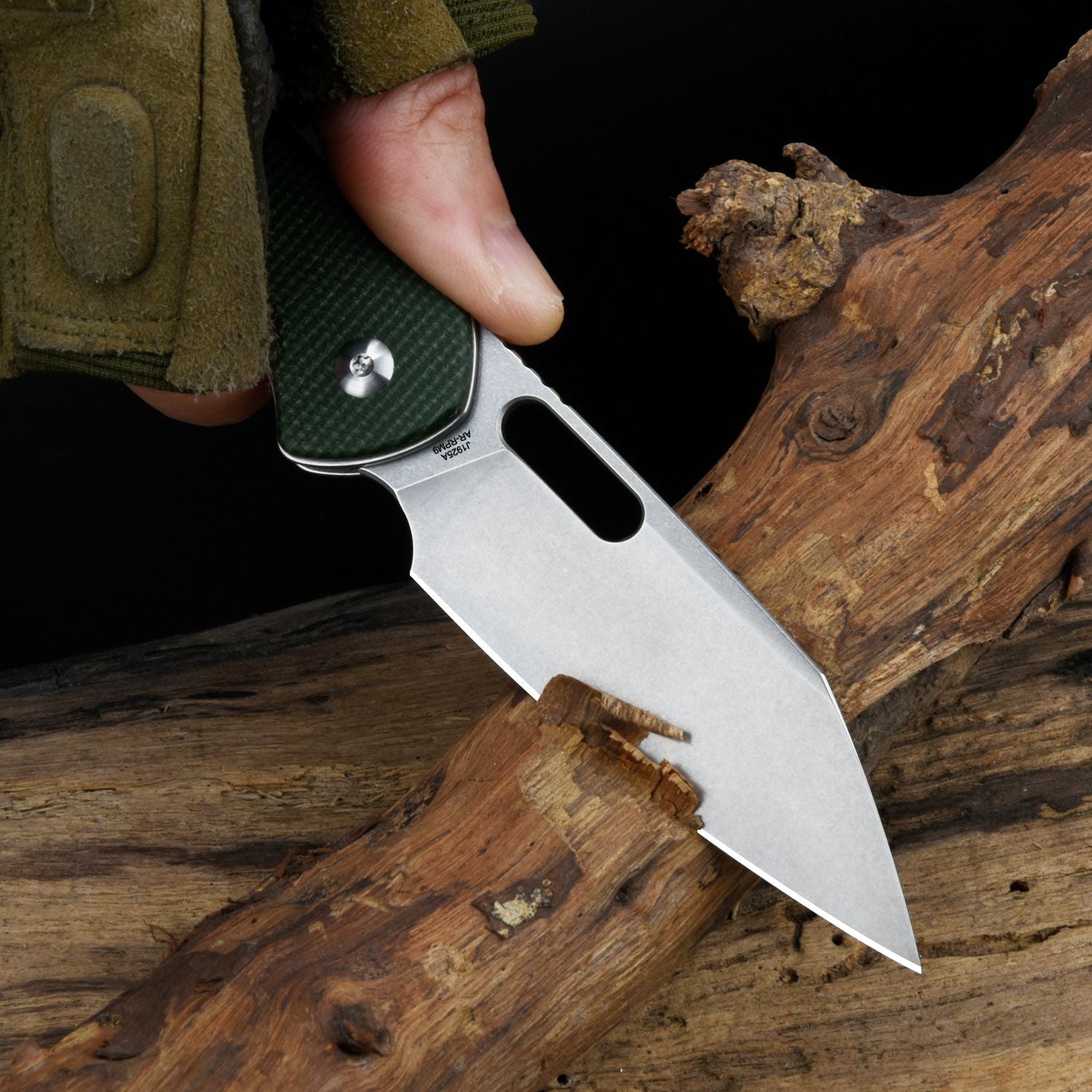 CJRB Pyrite Alt Wharncliffe J1925A-MGN blade detail