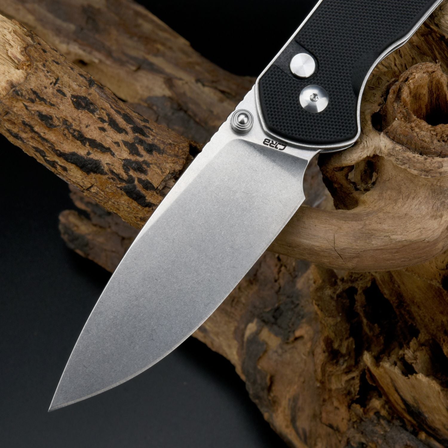 CJRB Large Pyrite J1925L folding knife with G10 handle