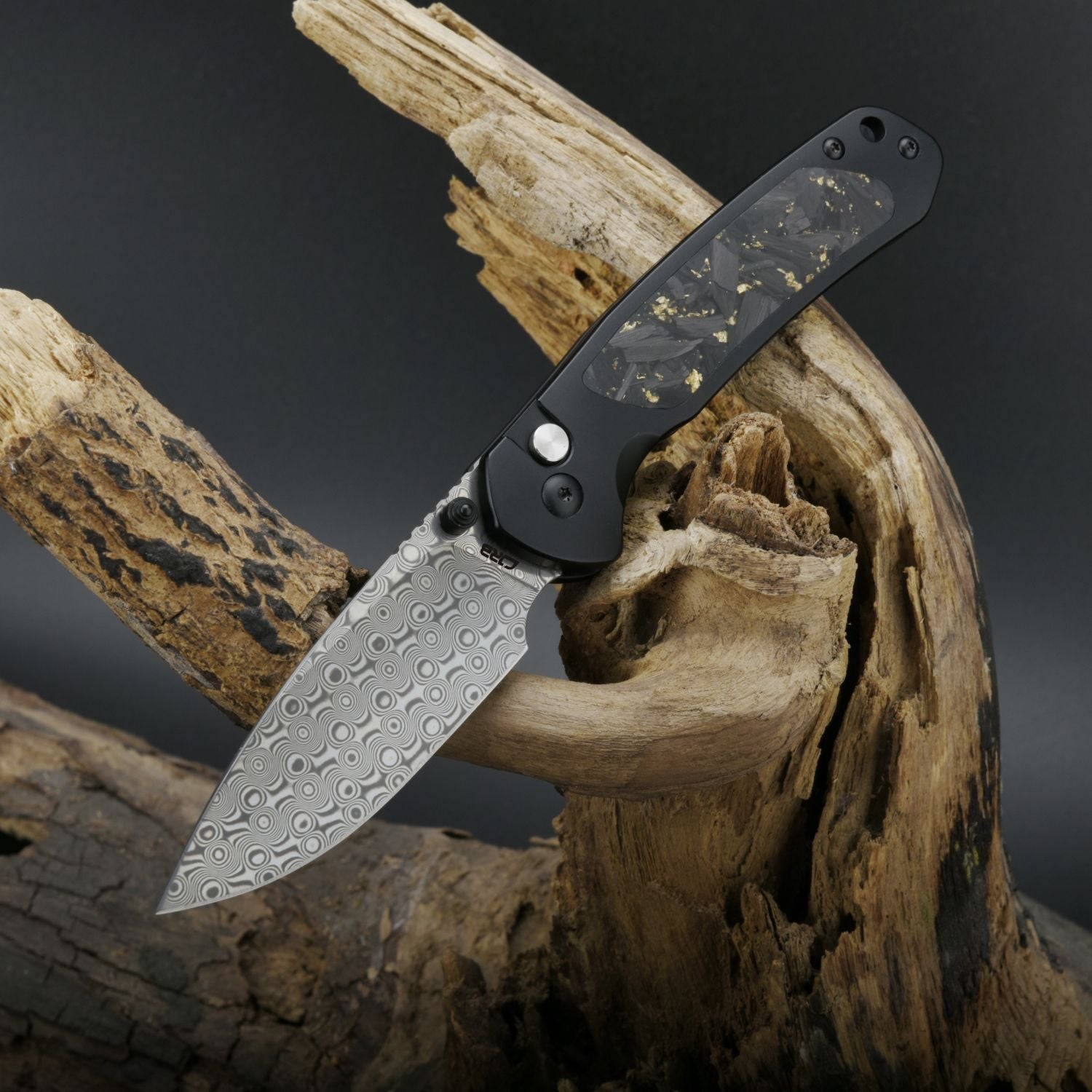 CJRB Pyrite J1925T-DGCF folding knife side view